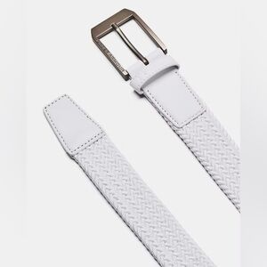 BRAND NEW men under armour braided golf white belt size 36 / 38 / 40